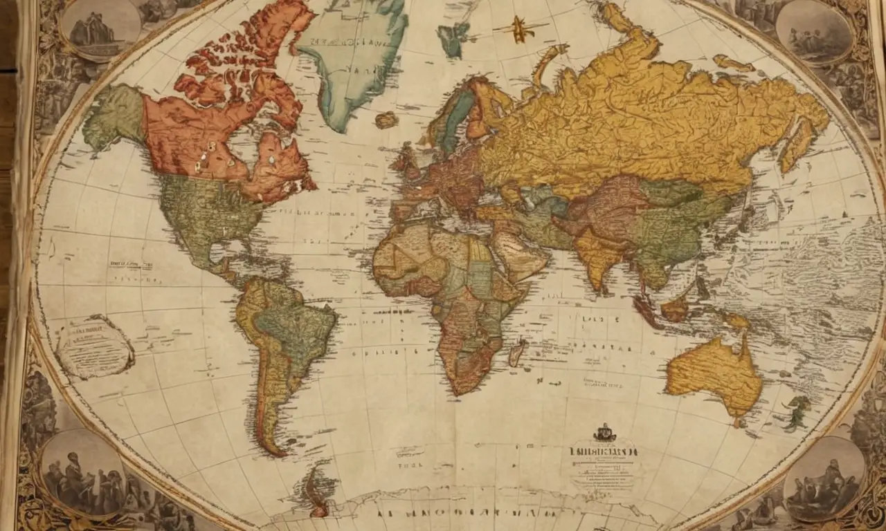 Une carte ancienne révélant des histoires géopolitiques