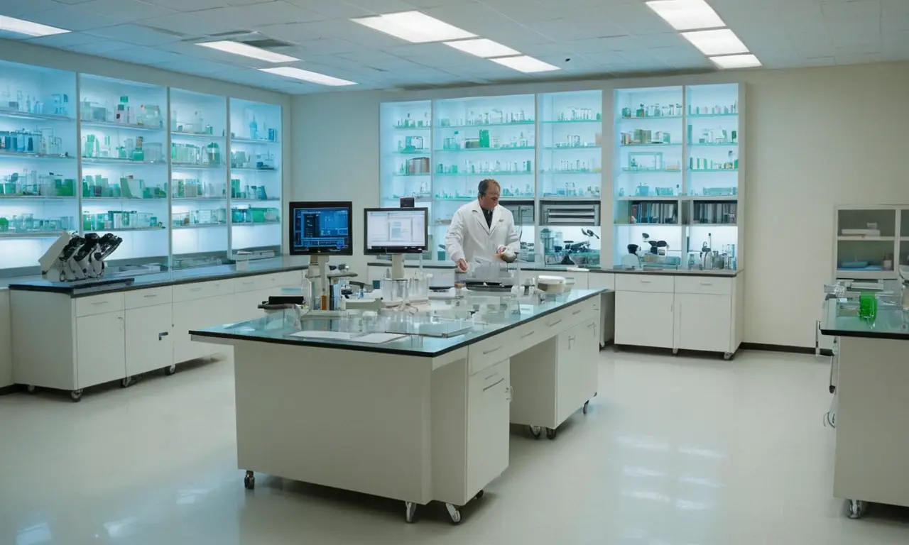 Laboratoire stérile, recherche intense et organisée