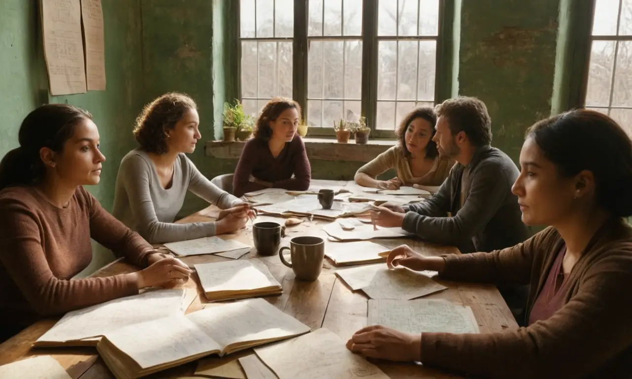 Un groupe divers engagé autour dune table