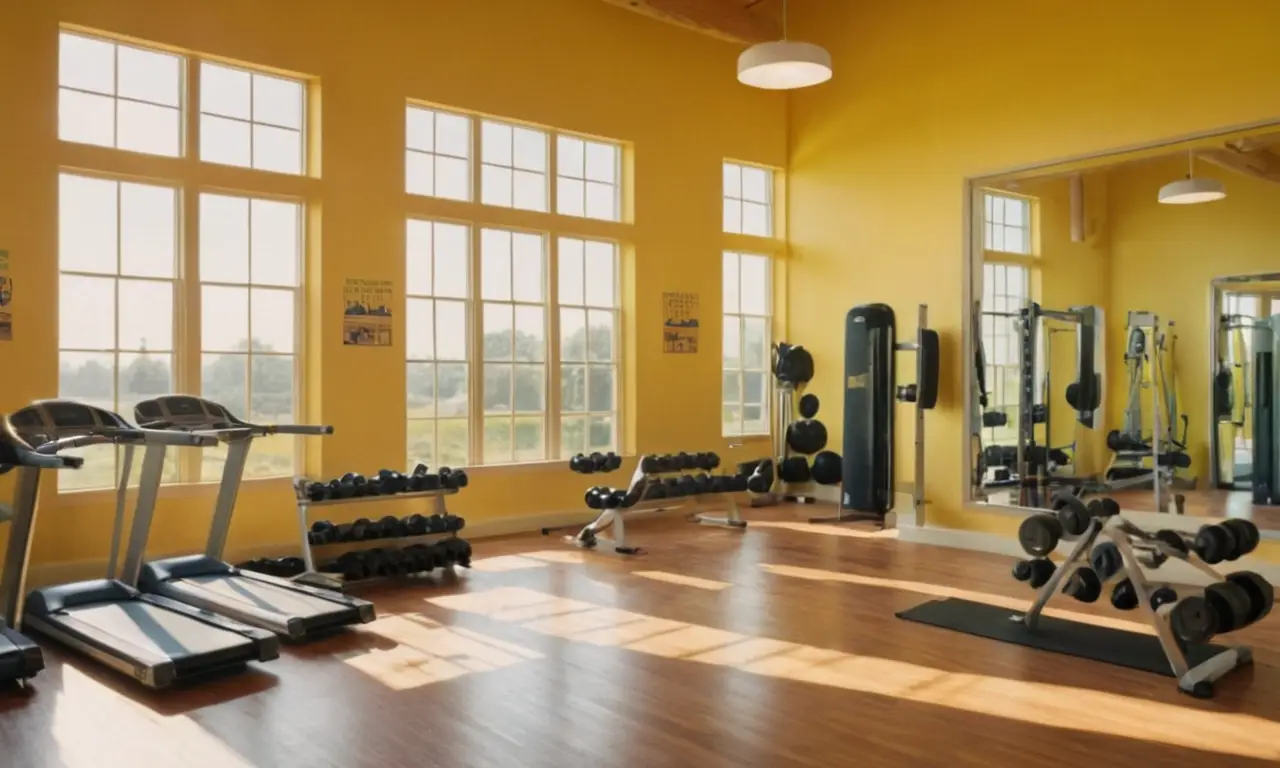 Salle de gym dynamique au soleil