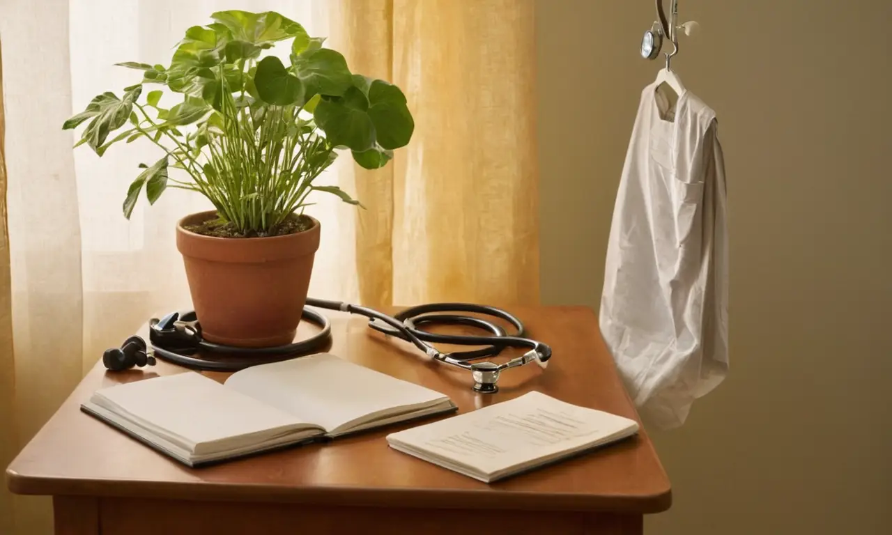 Une pièce sombre remplie de documents médicaux