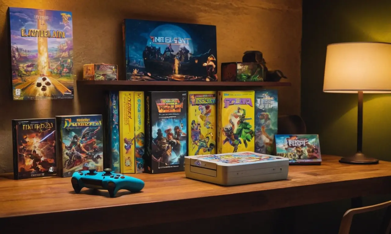 Salle chaleureuse remplie de jeux vidéo