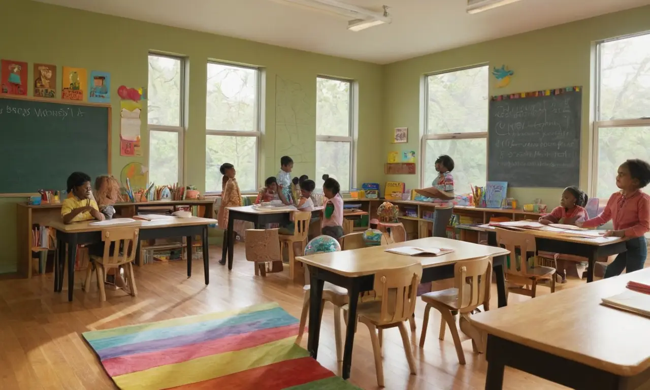 Salle de classe lumineuse et accueillante