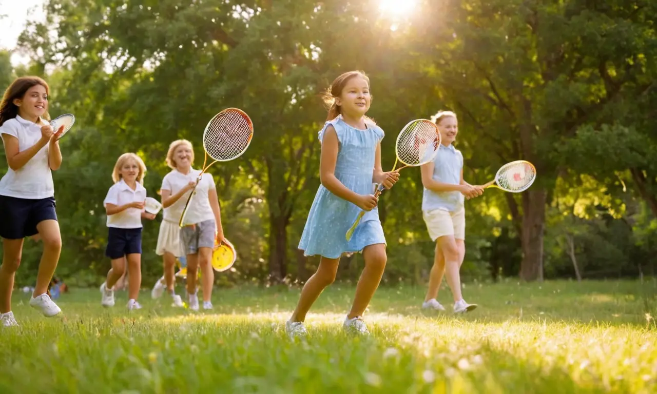 Un parc animé avec des enfants jouant