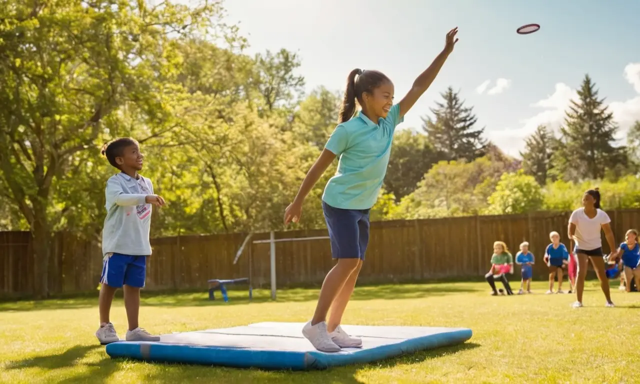 Enfants jouant joyeusement sous le soleil