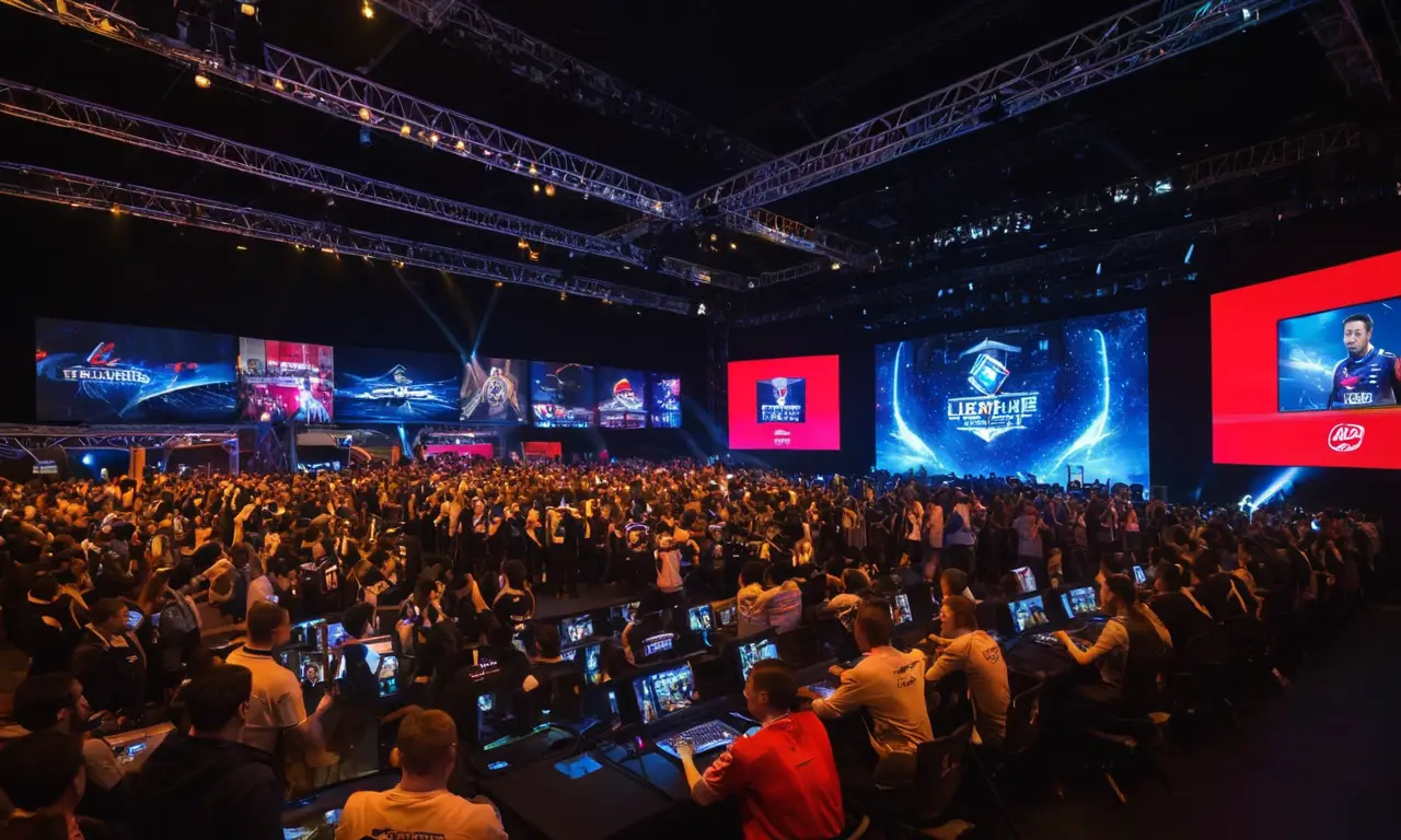 Salle vibrante avec joueurs et spectateurs concentrés