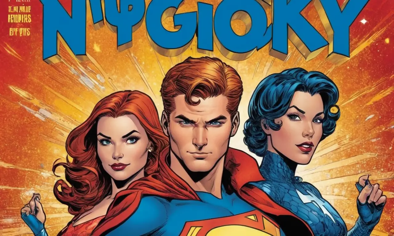 Couverture de bande dessinée colorée et dynamique