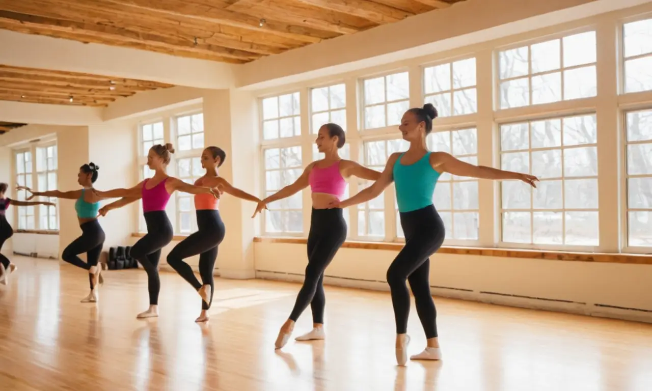Un studio de danse lumineux et vibrant