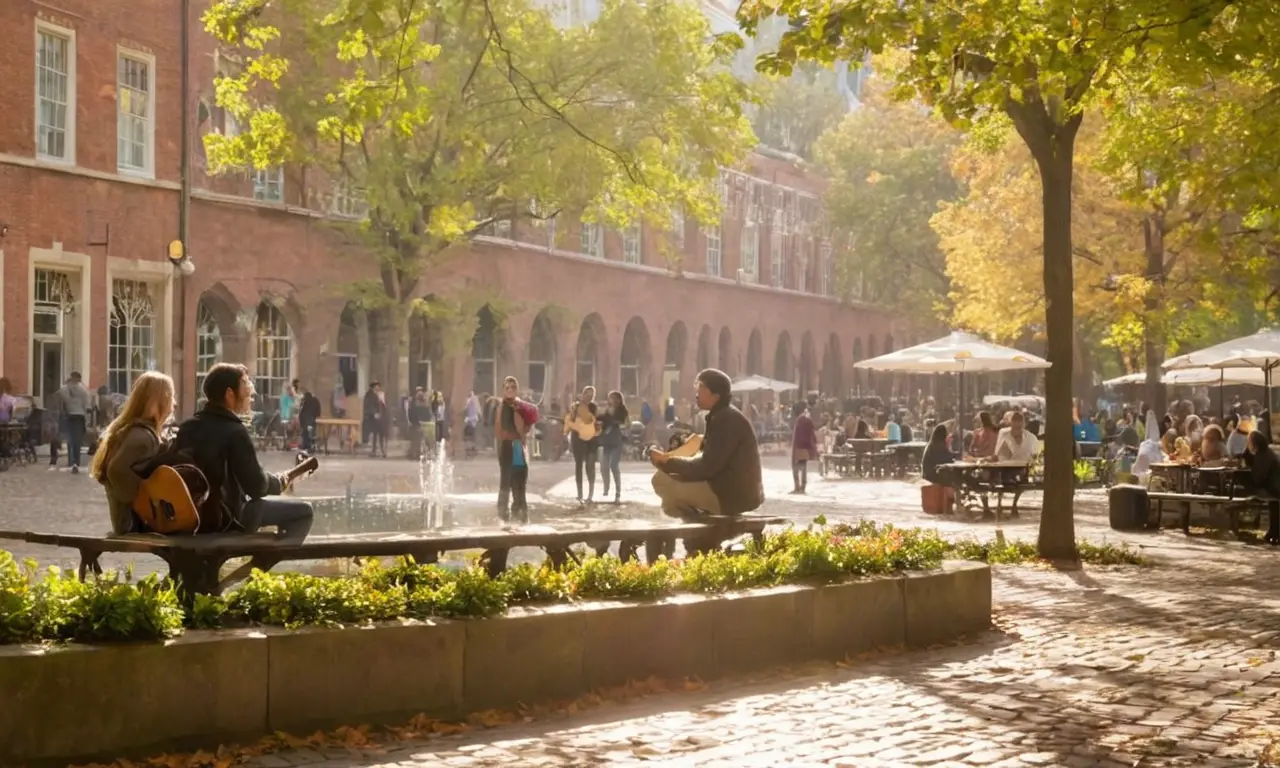 Une place urbaine vivante et accueillante