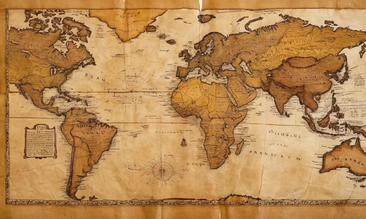 Carte ancienne et échanges commerciaux animés