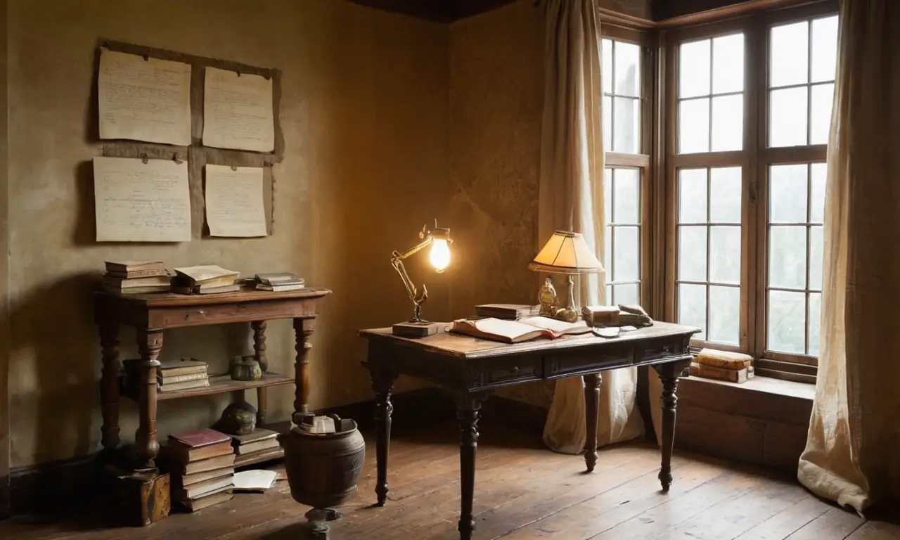 Une salle chaleureuse, livres anciens et ambiance studieuse