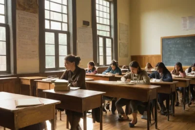 Salle de classe animée