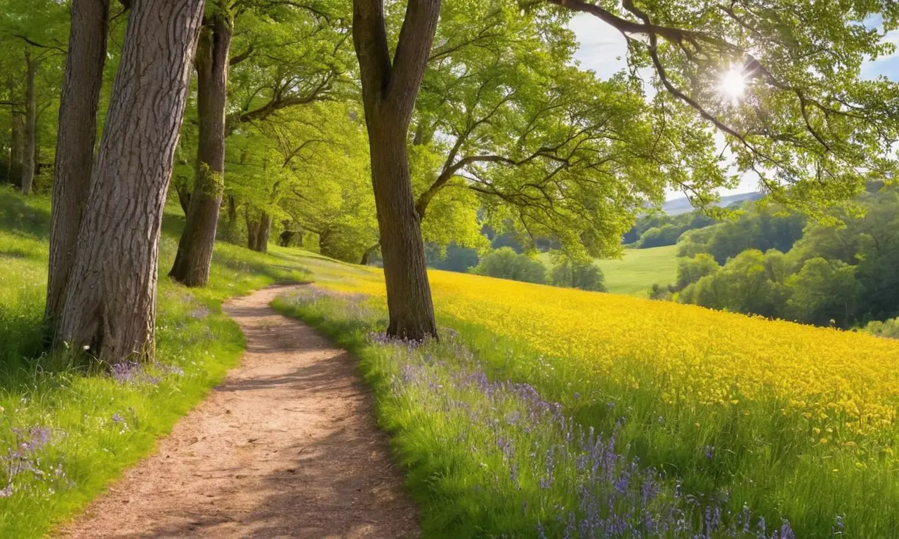 Paysage paisible avec nature et solitude