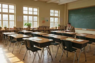 Salle de classe lumineuse et attentive