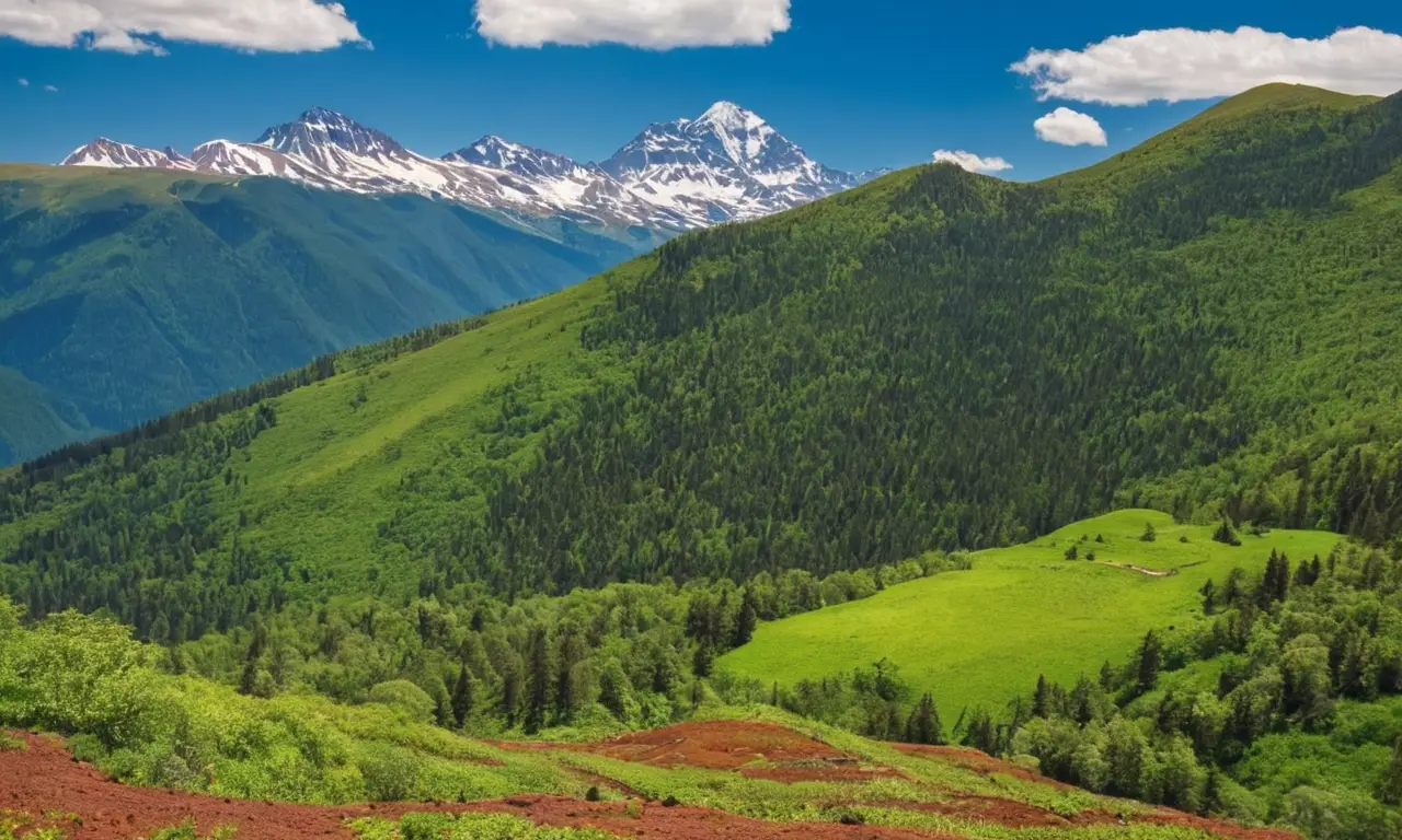 Paysage montagneux harmonieux et biodiversité éclatante