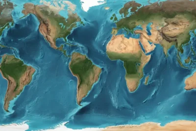 Globe détaillé illustrant la structure tectonique