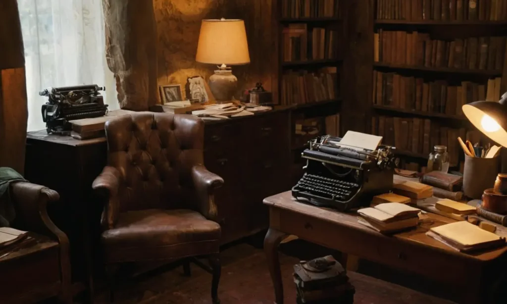Une pièce sombre pleine de livres