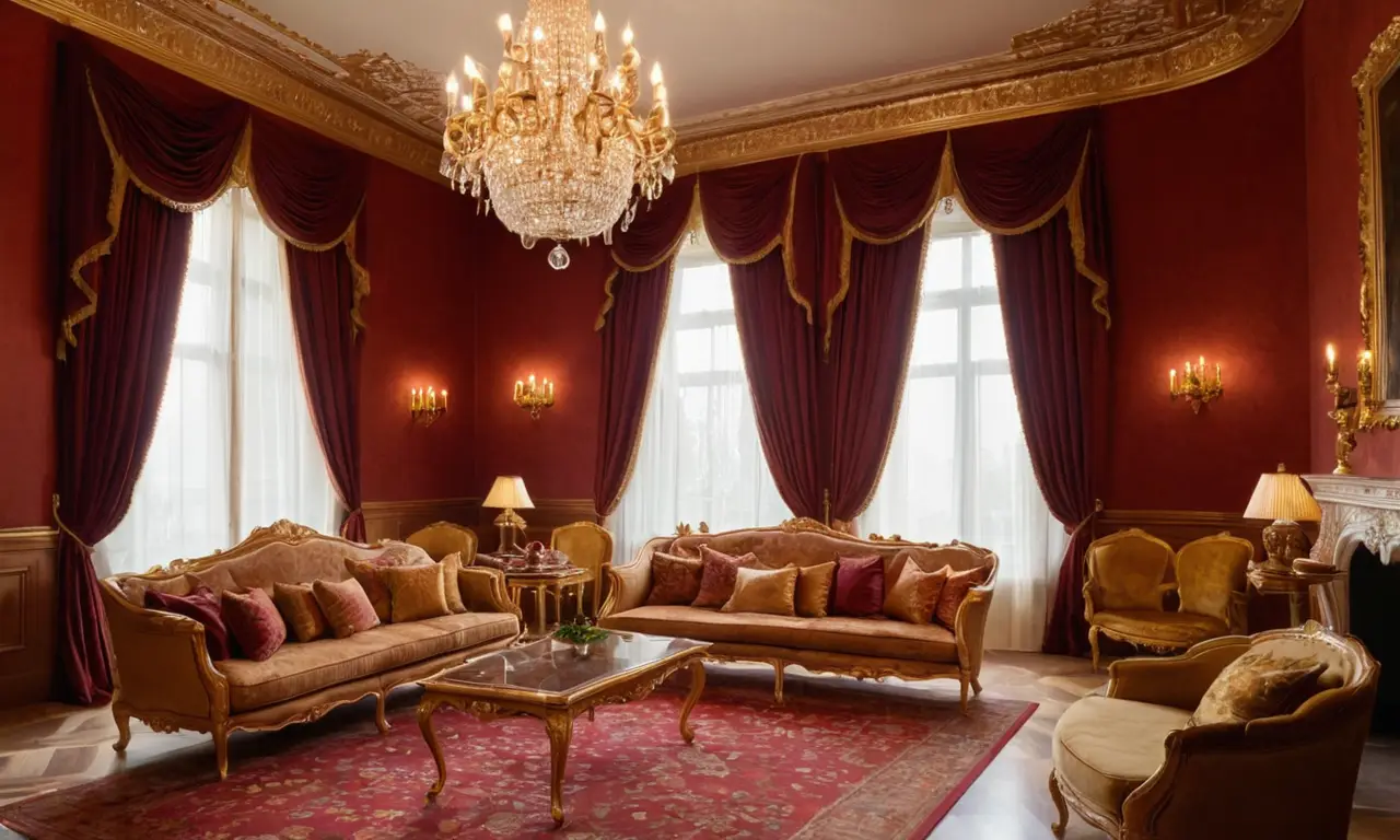 Chambre luxueuse au design baroque opulent