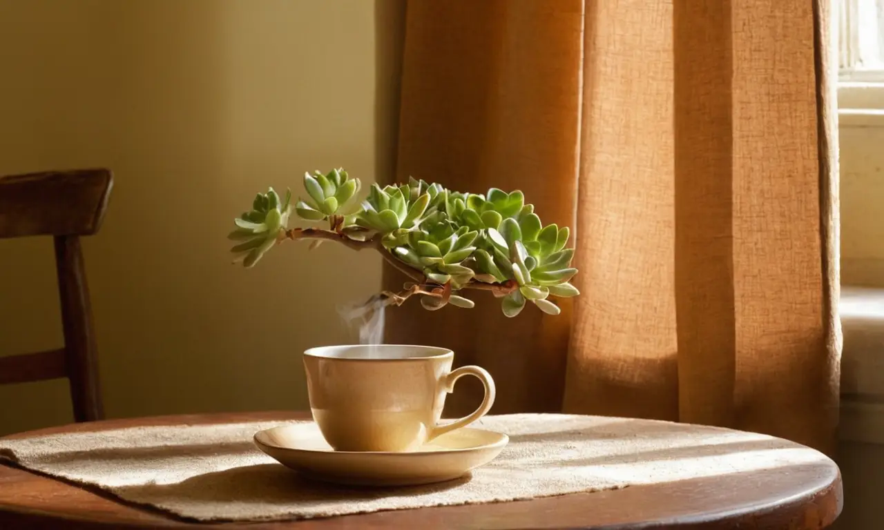 Une table en bois avec café et livres