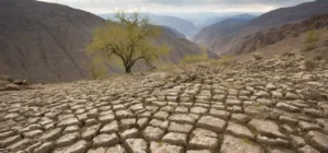 Un paysage désolé avec lumière et ombres