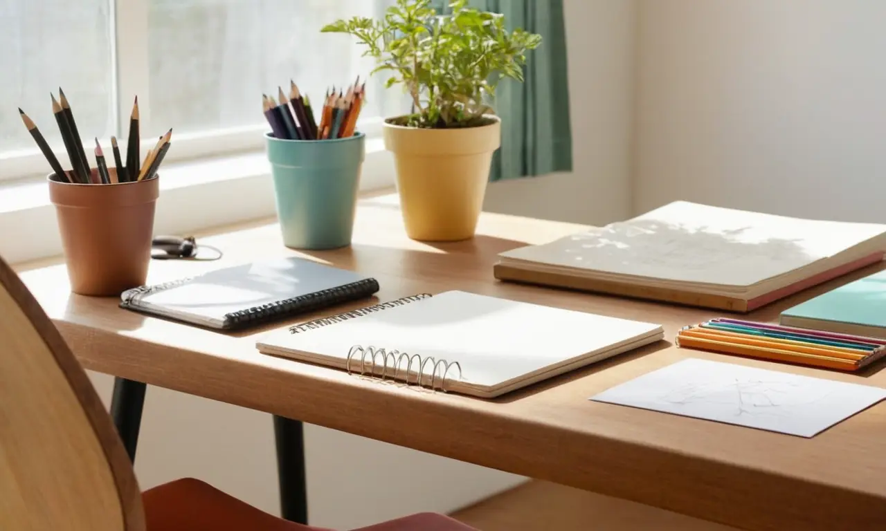 Espace de travail lumineux et inspirant
