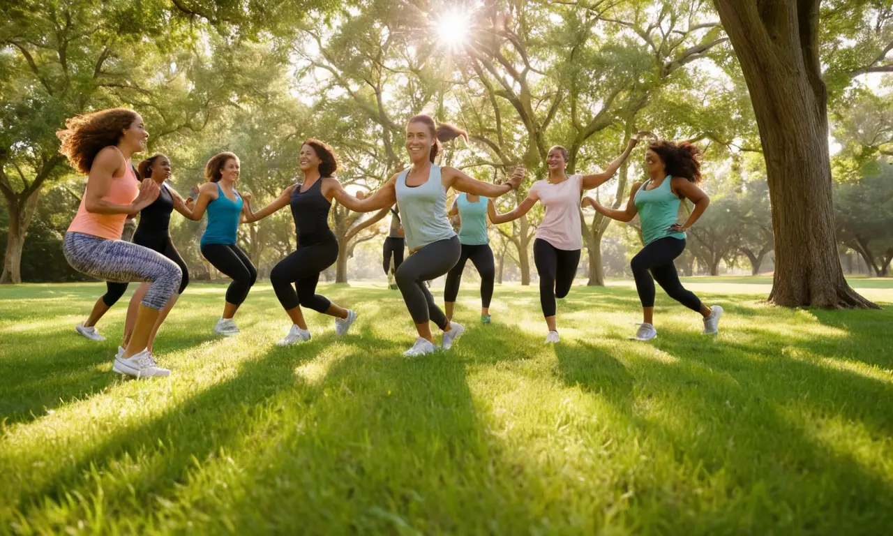 Groupe divers en pleine activité, ambiance joyeuse
