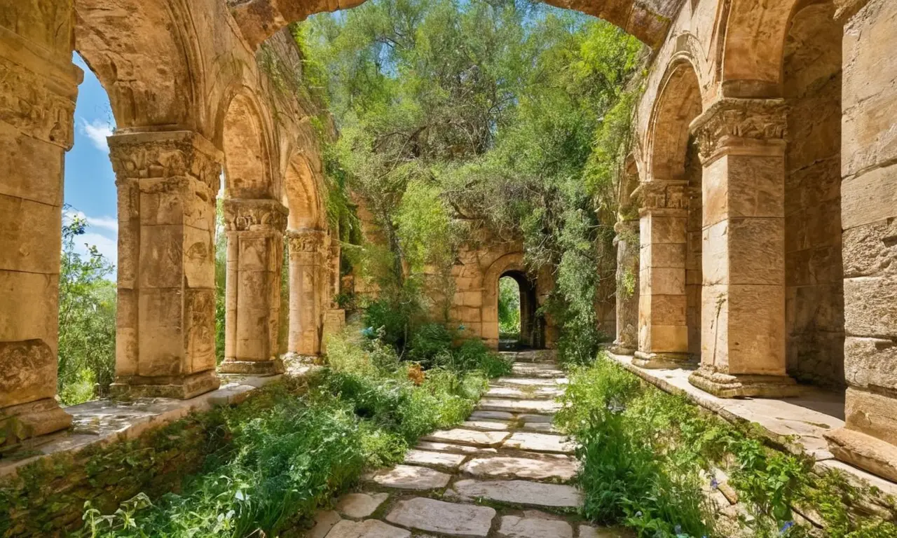 Ruines anciennes mêlant histoire et beauté