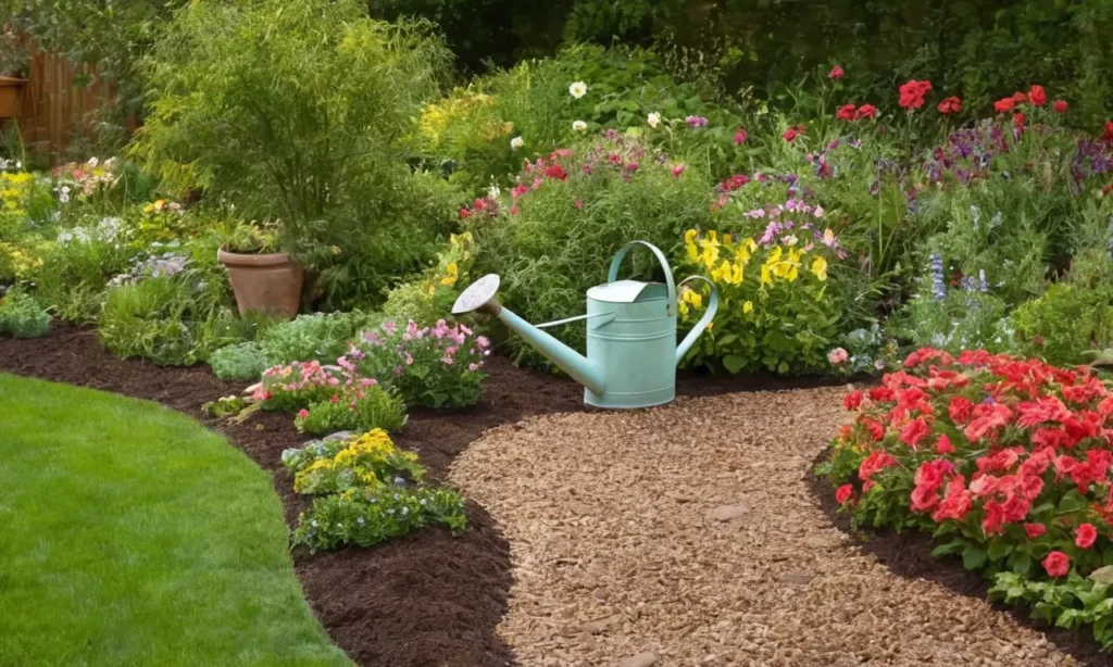 Jardin luxuriant avec fleurs et tout son charme