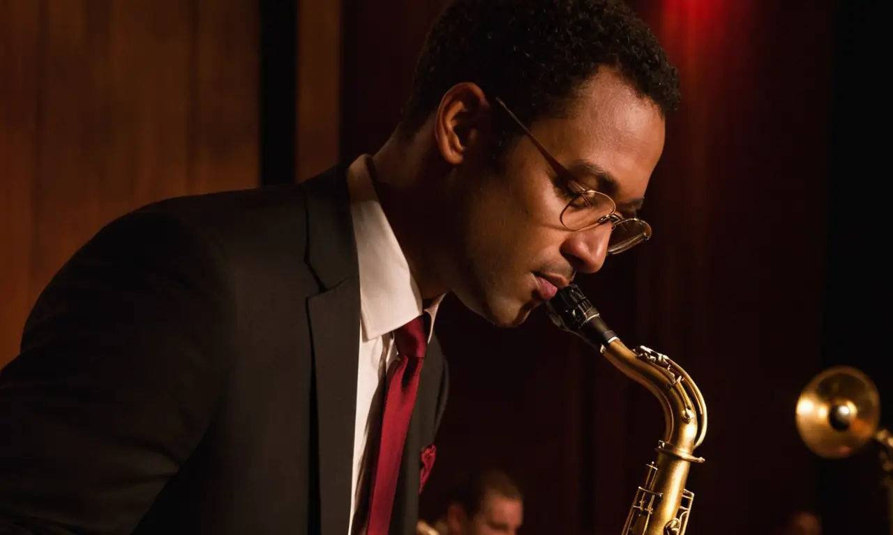 Club de jazz animé, musique et lumière chaleureuse
