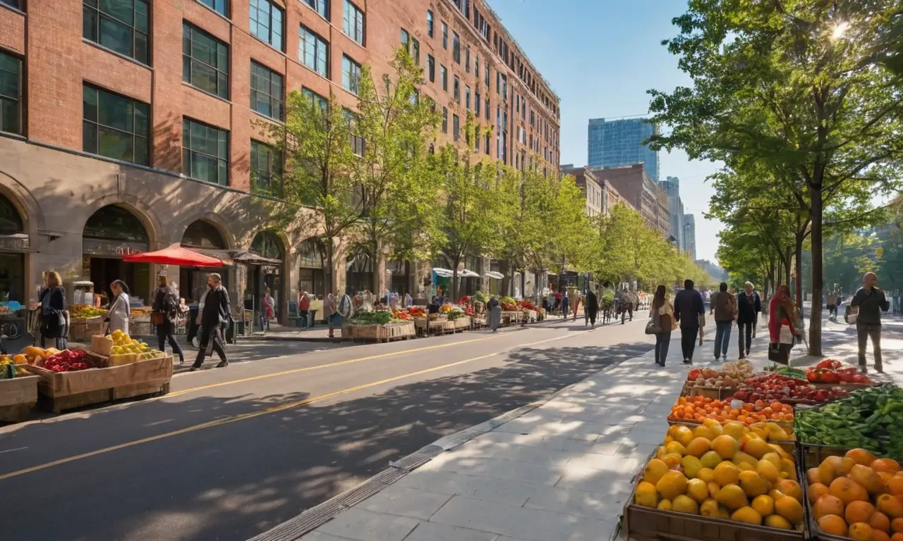 Un environnement urbain animé et diversifié