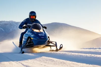 Un athlète glisse sur une luge rapide