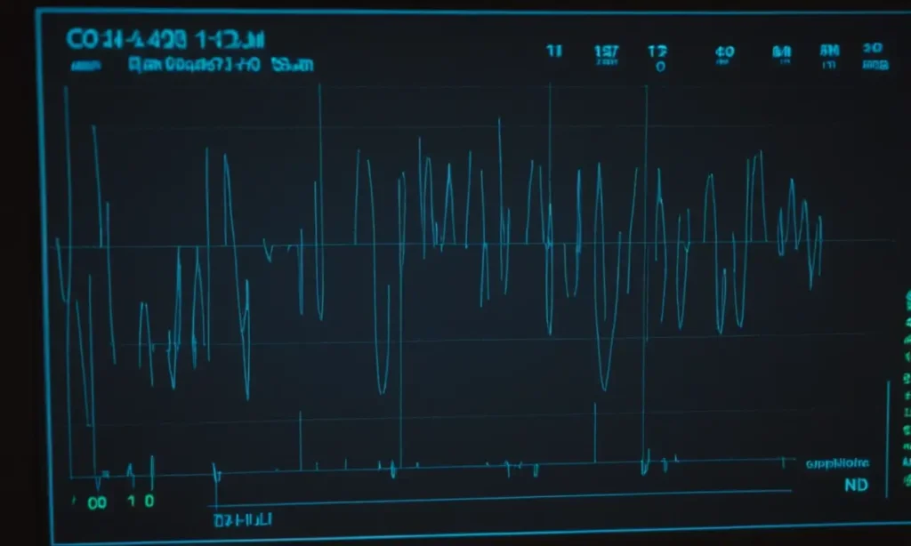 Vague sonore sur oscilloscope dans un laboratoire