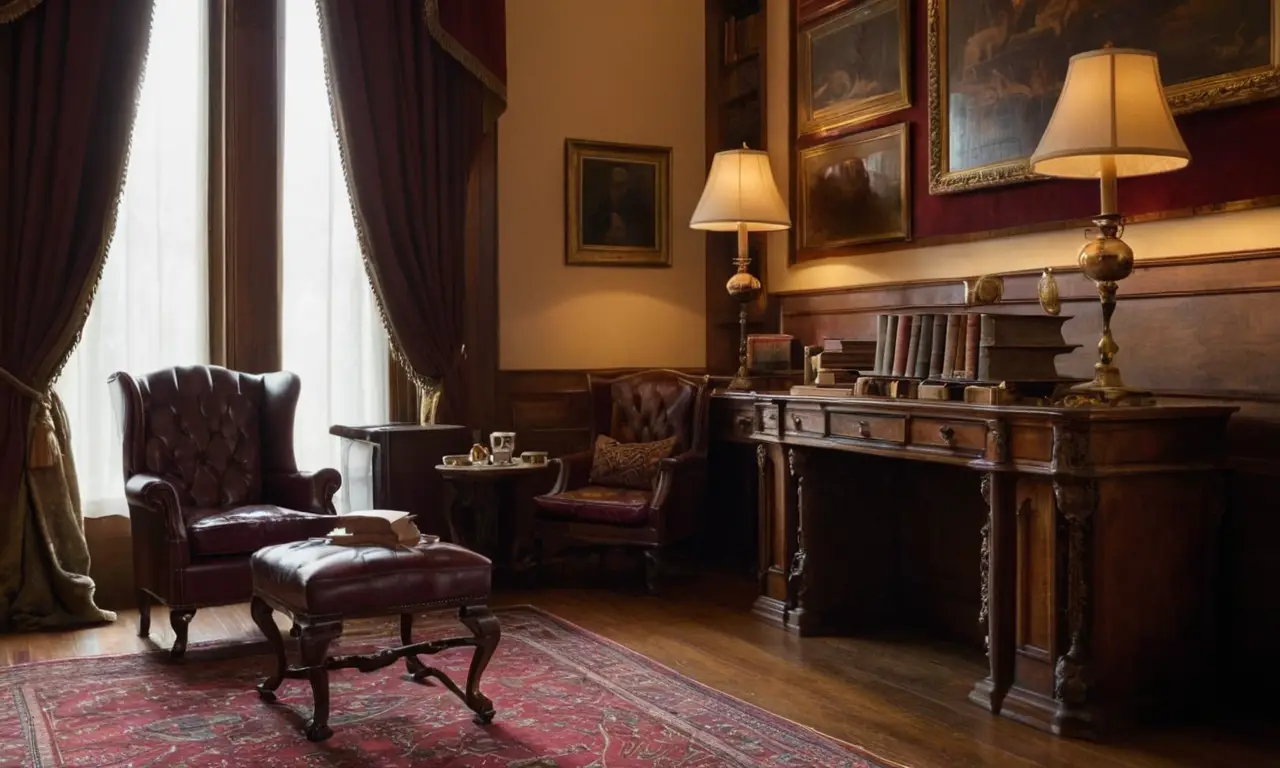 Bibliothèque paisible au parfum de livres anciens