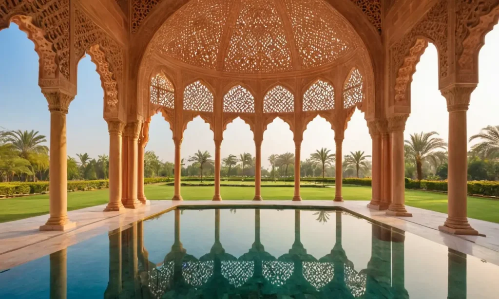 Dôme majestueux et jardins enchanteurs sharmonisent