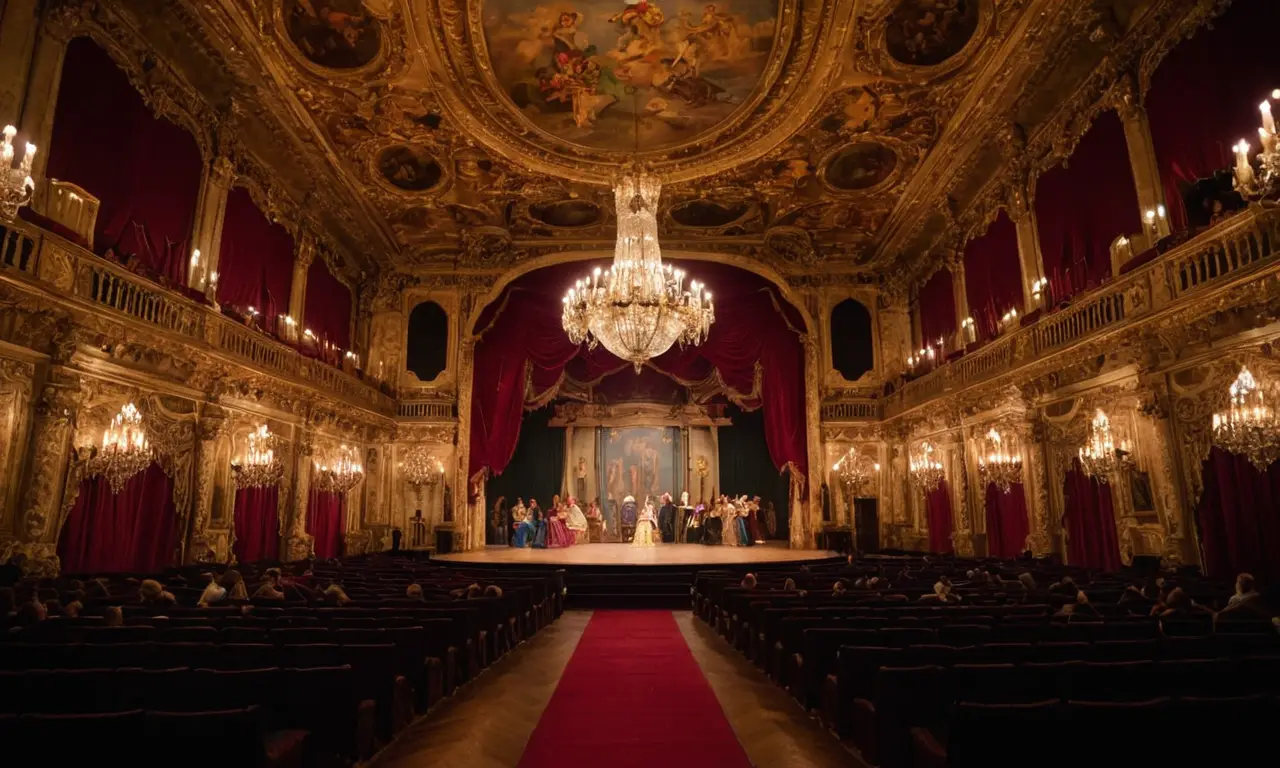 Théâtre baroque riche en détails et ambiance
