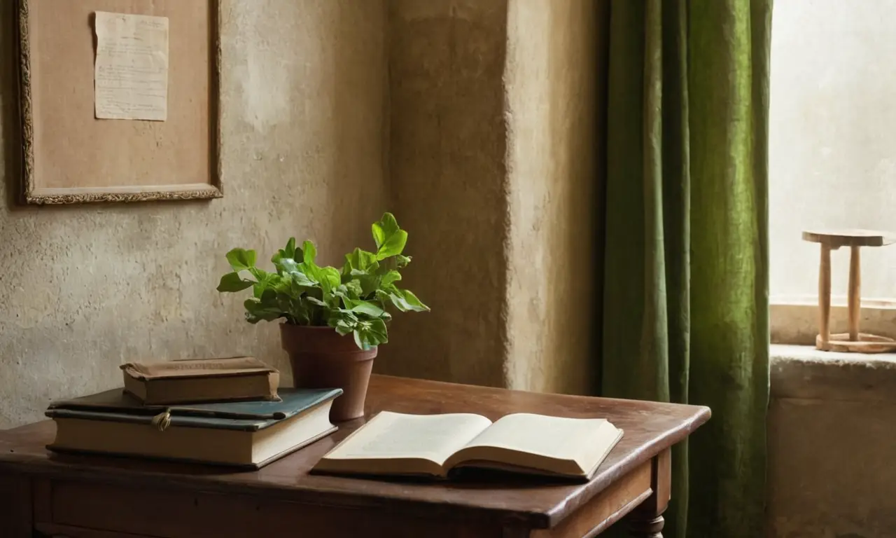 Une pièce tranquille, lumière douce et livres