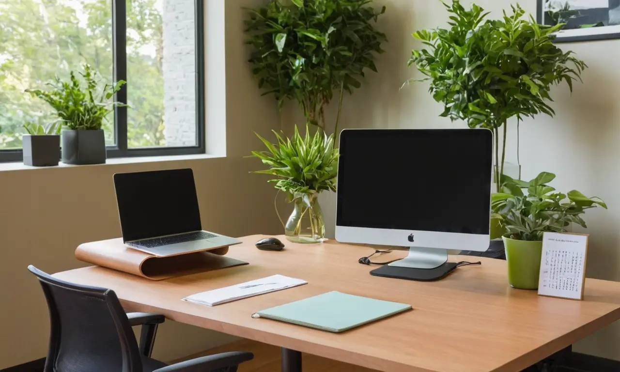 Bureau moderne, lumineux et technologique