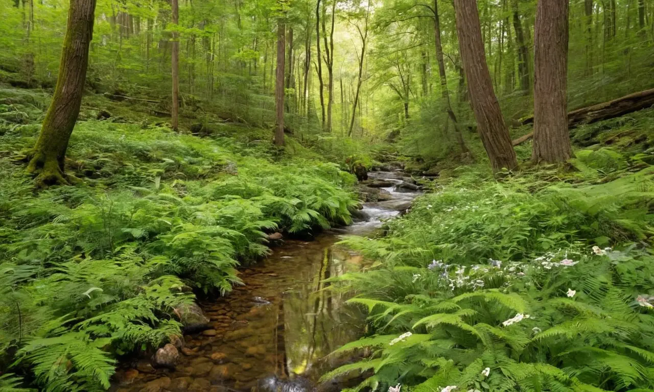 Une forêt dense avec lumière et nature