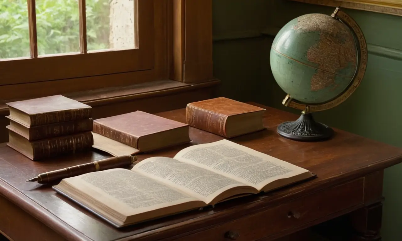Bureau ancien, ambiance studieuse et chaleureuse