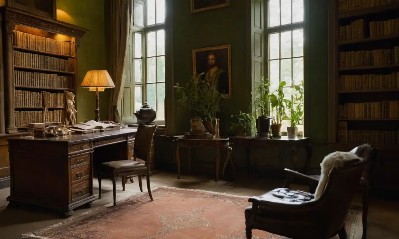 Un bureau sombre