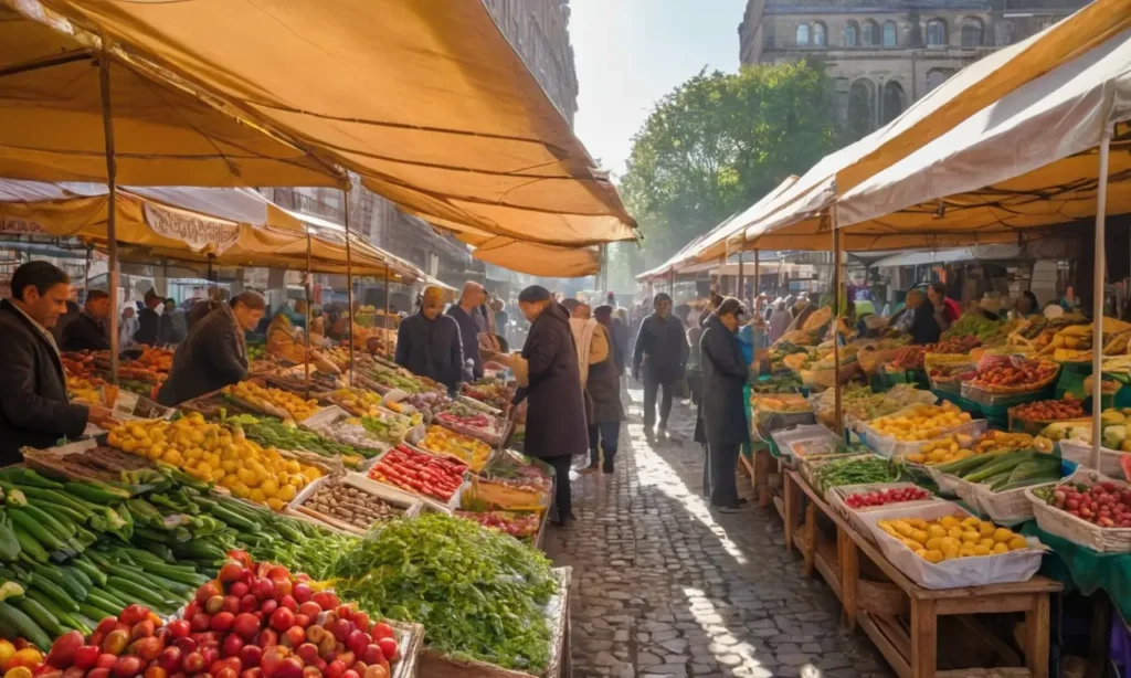 Marché animé