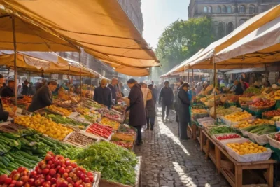 Marché animé