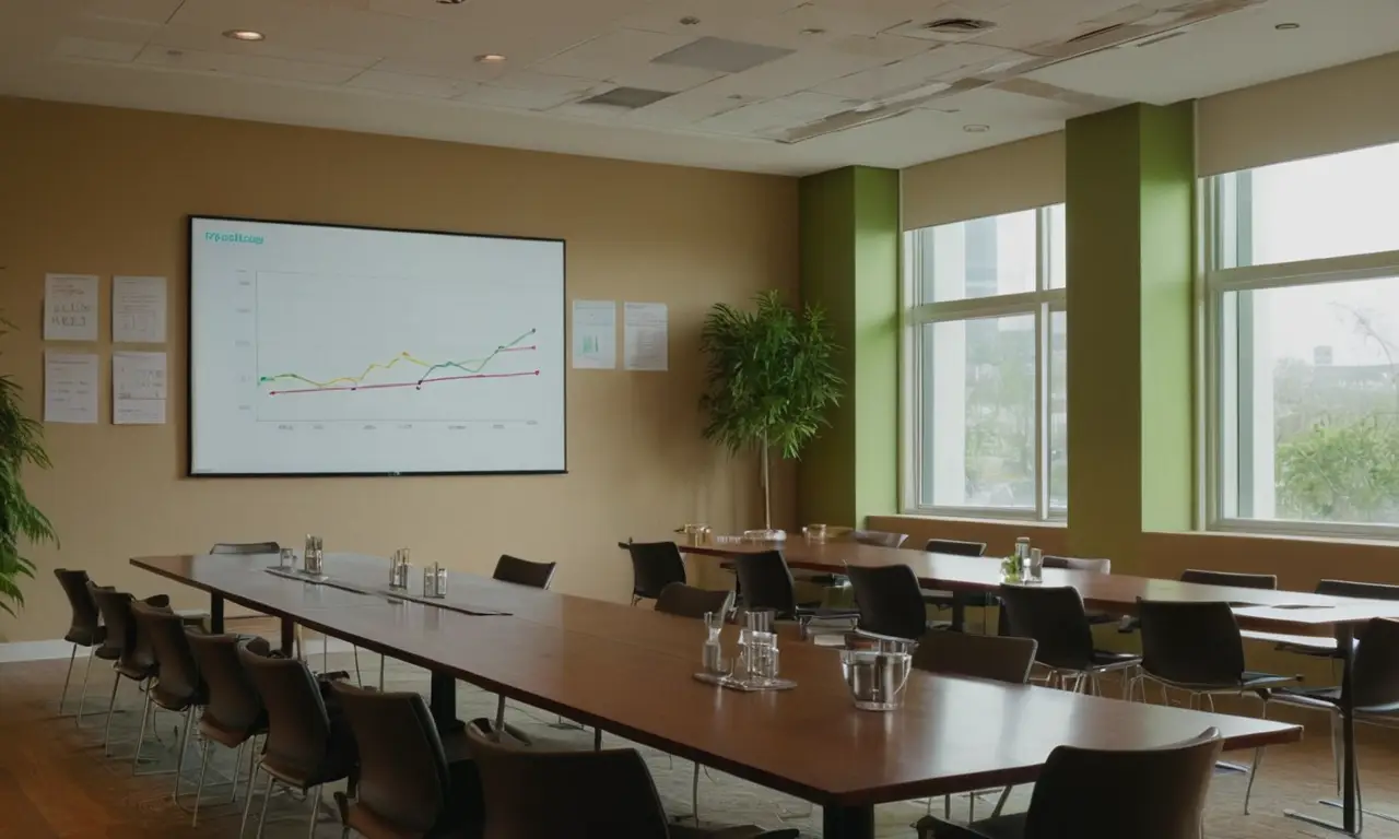 Salle de conférence élégante, ambiance inspirante