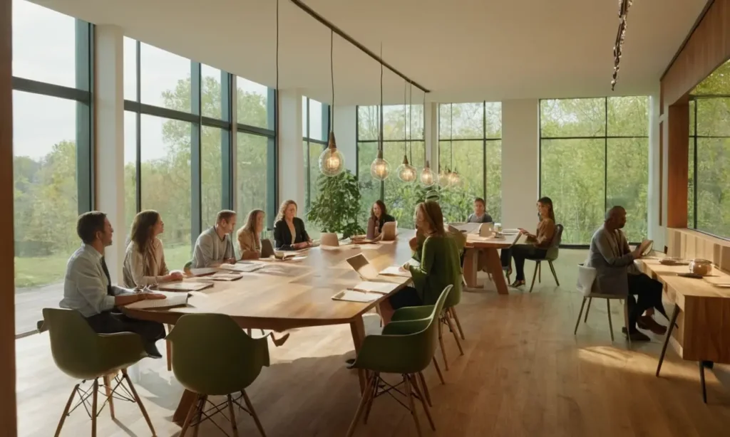 Réunion académique dynamique autour dune table