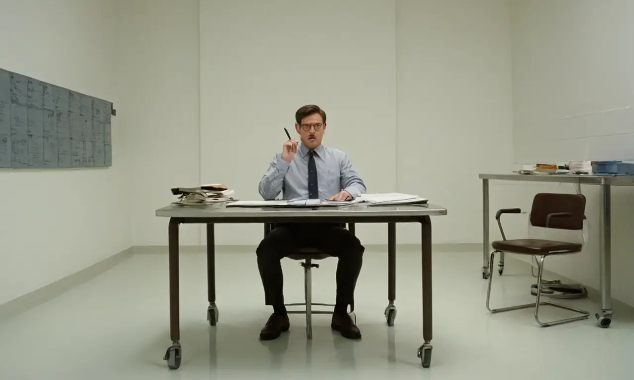 Laboratoire sombre, tension et dilemme moral