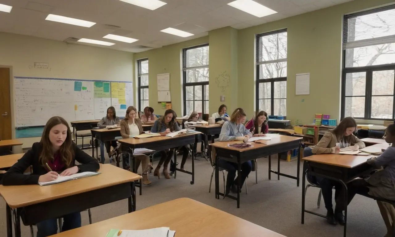 Salle de classe lumineuse et stimulante