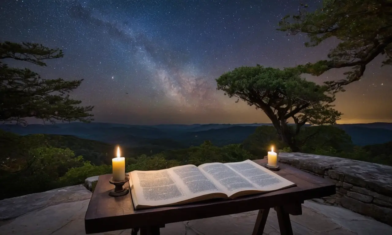 Ciel étoilé, observatoire ancien, sagesse intemporelle