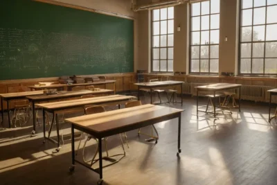 Salle de classe chaleureuse avec circuits électriques