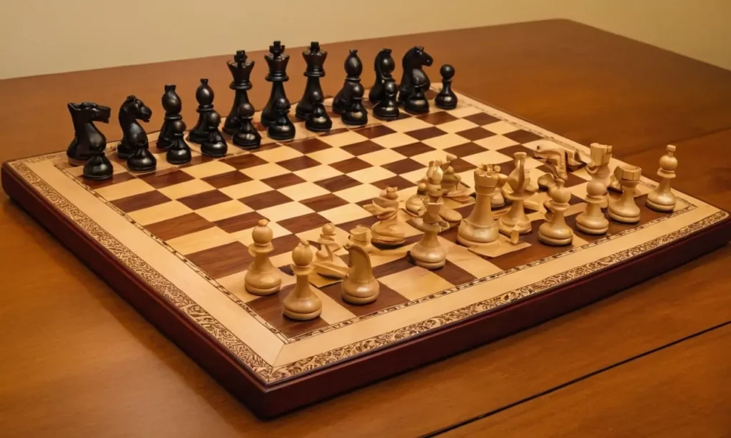 Échiquier en bois élégant