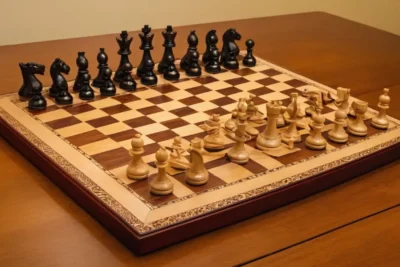 Échiquier en bois élégant